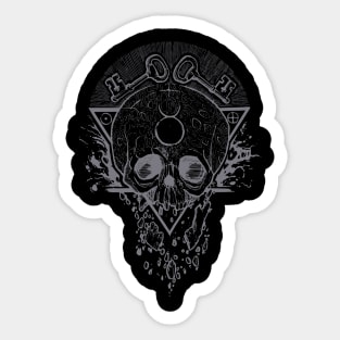 Broken skull Sticker